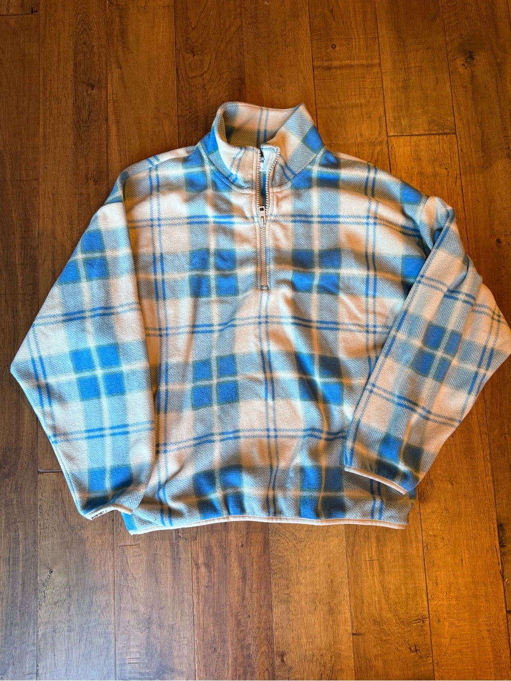 Aritzia Tna Plaid Quarter Zip